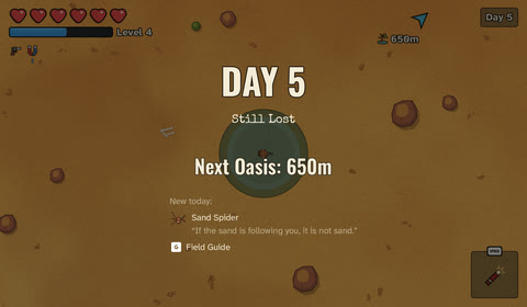 Day 5 begins: the next oasis is 650m away