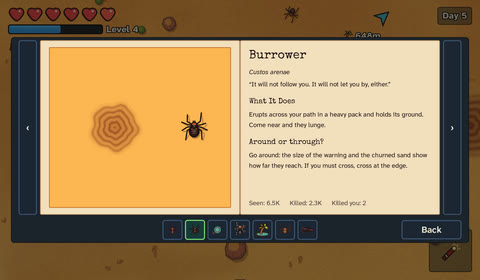 The Field Guide entry for the Burrower