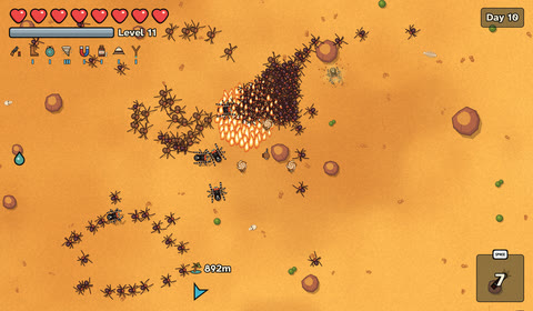 A signal flare burns a path through the swarm